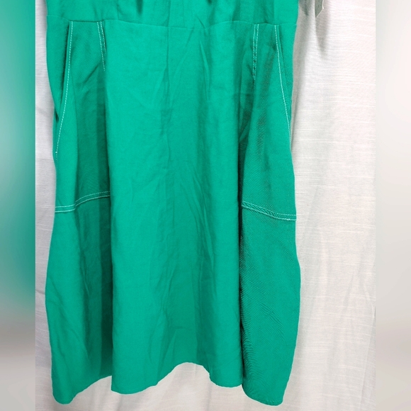 A New Day Green Sleeveless Sailor Bow A-Line Midi Dress - Picture 9 of 16